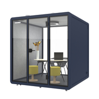 Cabine de studio insonorisée moderne pour bureau, structure en alliage d'aluminium, maisons préfabriquées CE/ISO
