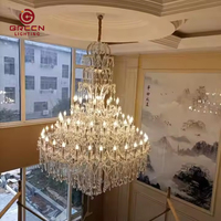 Lustre de Plafond en Cristal Personnalisé de Luxe, Grand Modèle pour Salle de Banquet de Mariage et Hôtel