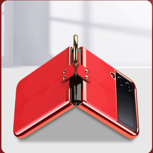 Étui de téléphone pliable anti-chute tout compris avec anneau de support électroplaqué, portable et pratique, compatible avec le ZFlip4 - Product Image 2