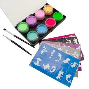 Venta al por mayor personalizado no tóxico piel inofensivo abstracto hombres <span class=keywords><strong>cara</strong></span> cuerpo pintura conjunto - Product Image 6