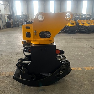 WIGON Pince de préhension et de coupe robuste pour arbres, à grande capacité, avec rotation hydraulique, pour excavatrices de 6 à 8 tonnes - Product Image 4