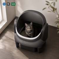 Litière automatique autonettoyante OEM pour chat, grande capacité, pour plusieurs chats, toilettes électriques intelligentes avec capteurs de sécurité, contrôle des odeurs et moniteur de santé