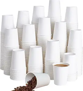 Gobelet en papier blanc à Double paroi de 8oz, à emporter, tasses à café jetables imprimées personnalisées