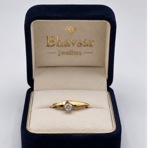 Bague en or 22 carats avec diamants pour femme, bague en or élégante de créateur, bijoux élégants à porter au quotidien, bague tendance moderne, cadeau pour elle - Product Image 5