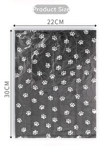 Distributeur de sacs à déjections canines écologiques avec sangle en plastique, rouleaux de recharge, design plat, motif dessin animé pour la promenade des chiens - Product Image 1