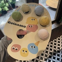 Boîte à sucettes glacées personnalisée, boîte à glace de petite taille de qualité alimentaire, plateau en papier pour sucettes glacées, boîte d'emballage pour enfants