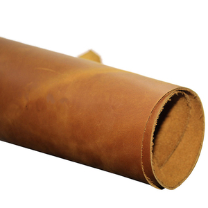 Vera pelle Crazy Horse con primo strato di cera oleosa, tessuto per borsa fatto <span class=keywords><strong>a</strong></span> mano in stile italiano. - Product Image 4