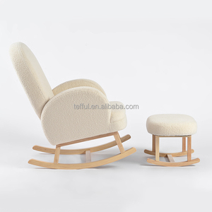 Silla Mecedora Moderna de Madera para Bebés, para Lactancia Nocturna, Diseño Portátil - Product Image 3