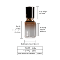 Bouteille de brume épaissie pour cosmétiques et soins de la peau, en plastique PETG, flacon d'huile essentielle 60 ml, flacon pulvérisateur de toner