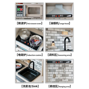 Nuovo Set Giocattolo <span class=keywords><strong>Cucina</strong></span> <span class=keywords><strong>in</strong></span> <span class=keywords><strong>Legno</strong></span> con Suoni e Luci Realistici, Frigorifero <span class=keywords><strong>per</strong></span> Giochi di Ruolo Montessori <span class=keywords><strong>per</strong></span> <span class=keywords><strong>Bambini</strong></span> - Product Image 5