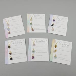 ホット販売ヒーリングクリスタル誕生石ネックレス12星座天然石チェーンネックレス女性用 - Product Image 3