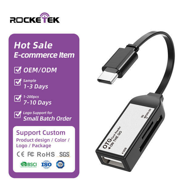 Portable OTG USB Card Reader for SD TF Memory Card USB Adapter Type C USB2.0 for Windows Android System
