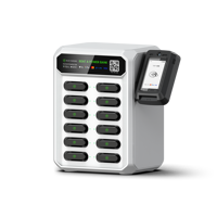 Station de location de batteries externes commerciale à 12 emplacements avec Wizar Rent, chargeur rapide de batterie, distributeur automatique intelligent en libre-service
