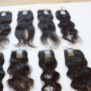 Tissage en lot indien vierge lace Frontal Closure, avec Extensions de cheveux humains brésiliens, Raw Temple - Product Image 2