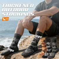 Chaussettes de sport camouflage personnalisées, chaussettes de compression 15-20 mmHg avec amorti maximal, chaussettes athlétiques en tissu éponge OEM pour la course à pied et la randonnée