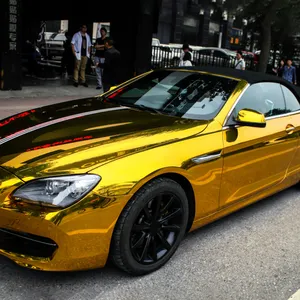 فريد تصميم سيارة شريط تغليف فينيل متعددة اللون سيارة ماتي الكروم الذهب سيارة التفاف الفينيل