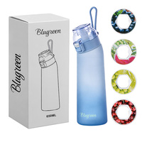 Bouteille d'eau personnalisée de 650 ml en Tritan sans BPA avec capsules aromatisées pour boissons aux fruits