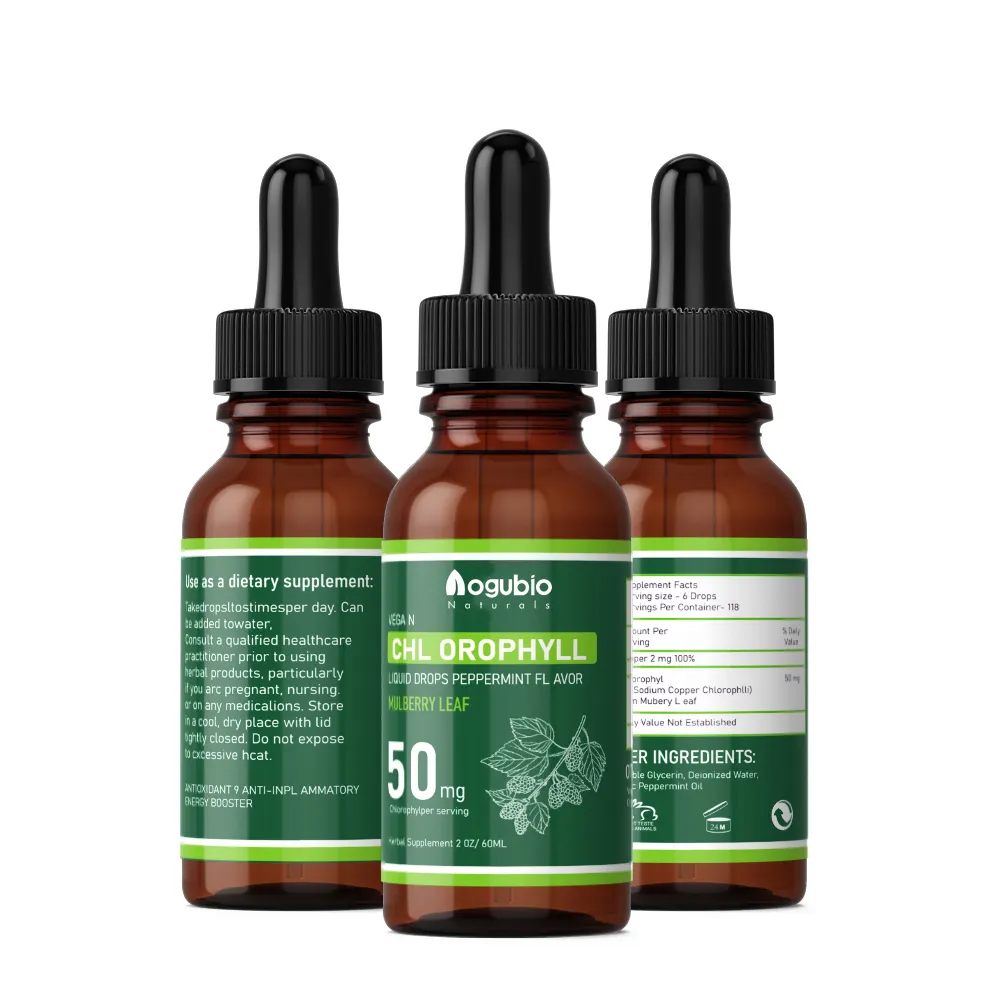 Eigenmarke OEM flüssiges Chlorophyll-Kultenextrakt Chlorophyll flüssige Tropfen Energie-Supplement