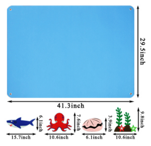 Pezzi di Storyboard di feltro oceanico insegnamento interattivo <span class=keywords><strong>storie</strong></span> di bordo di flanella per attività in età prescolare per bambini regali di giocattoli artigianali - Product Image 2