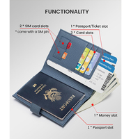 Porte-passeport en cuir personnalisé Haoran, design de créateur, logo personnalisé, porte-cartes d'identité de luxe pour les voyages