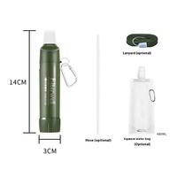 Paille filtrante à eau réutilisable et portable, purificateur d'eau personnel pour le camping, la randonnée, les situations d'urgence et la survie