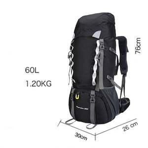 Sac à dos de randonnée, de montagne et de sport unisexe, imperméable, en polyester, avec fermeture éclair, grande capacité 36-57L, pour l'extérieur - Product Image 4