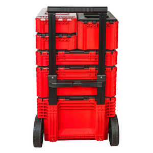 Cassetta degli <span class=keywords><strong>Attrezzi</strong></span> Industriale Mobile Elettrica Multifunzione 6-in-1 a Più Strati Combinata e Impilabile con Ruote - Product Image 5