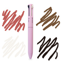 Meilleure vente de stylo surligneur de marque privée végétalien de haute qualité crayon à lèvres eyeliner stylo à sourcils 4 en 1 stylo de maquillage en gros