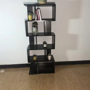 Prix usine Noir Mur Lit Bibliothèque Panneau De Bois Étagère Au Détail Librairie Magasin Luminaires De JIAMUJIA - Product Image 1