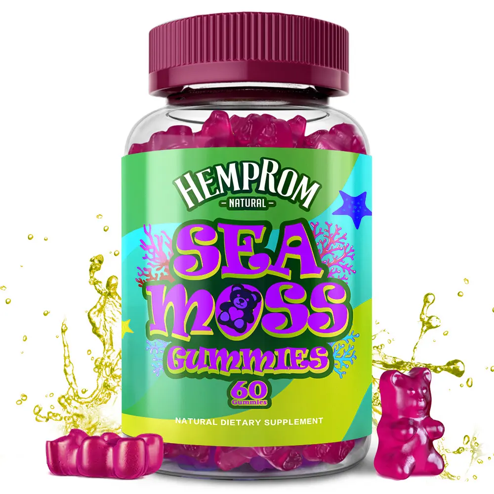 Private Label Slimming Multivitamin Vegan L-carnit Organic Irish Sea Moss Gummies Capsules for Fat Burner Pills Weight Loss