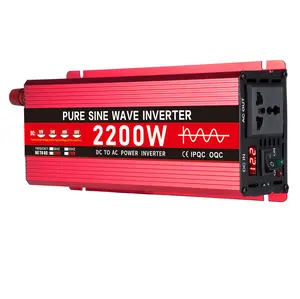 Penjualan Terbaik Inverter gelombang sinus murni surya 2200W Growatt Inverter hibrida 2200W dengan pengisian baterai surya