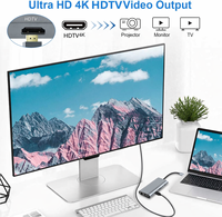 Hub USB C 11-Port 10Gbps, Docking Station Kecepatan Tinggi, Casing Logam Aluminium, Mendukung Micro SD 2.0, Langsung dari Pabrik