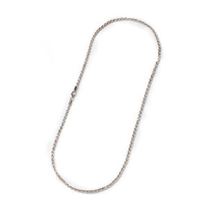 Collana a catena in corda in argento Sterling 925 di alta qualità placcato oro Twist oro rosa catena da uomo Rapper catena gioielli - Product Image 6
