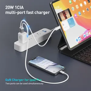 Bon prix Adaptateur de chargeur mural 20W Chargeurs de voyage plus rapides 15W Ports 20 watts 1C1A PD QC3.0 Charge pour blocs de chargeur Anker