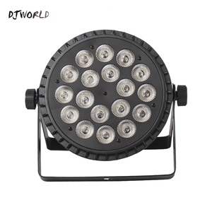 Dayanıklı Alüminyum Kasa 18X18W <span class=keywords><strong>LED</strong></span> <span class=keywords><strong>Par</strong></span> Işık İnce Düz Sahne Yıkama RGBWA UV 6in1 Yüksek Parlaklık Profesyonel DJ Parti Ekipmanları - Product Image 4