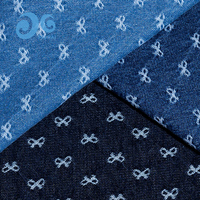 Tissu Denim Jacquard à Mini Nœuds Intégrés M3448-07, Motif Ruban Dense, En Stock pour Vêtements Chic Homme Femme