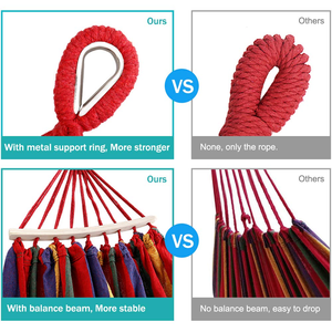 Võng Dây Buộc Cây Bằng Vải Bố Tiện Dụng Ngoài Trời Võng Vải Bố Cắm Trại Sân Sau Sân Sau Với Hai Chùm Cân Bằng Chống Lăn - Product Image 5