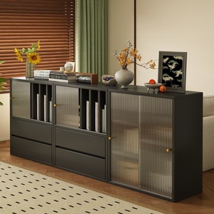 Mueble de Almacenamiento Modular de Madera Maciza Moderno con Puertas Corredizas para Sala de Estar, Dormitorio, Estudio, Librería - Product Image 4