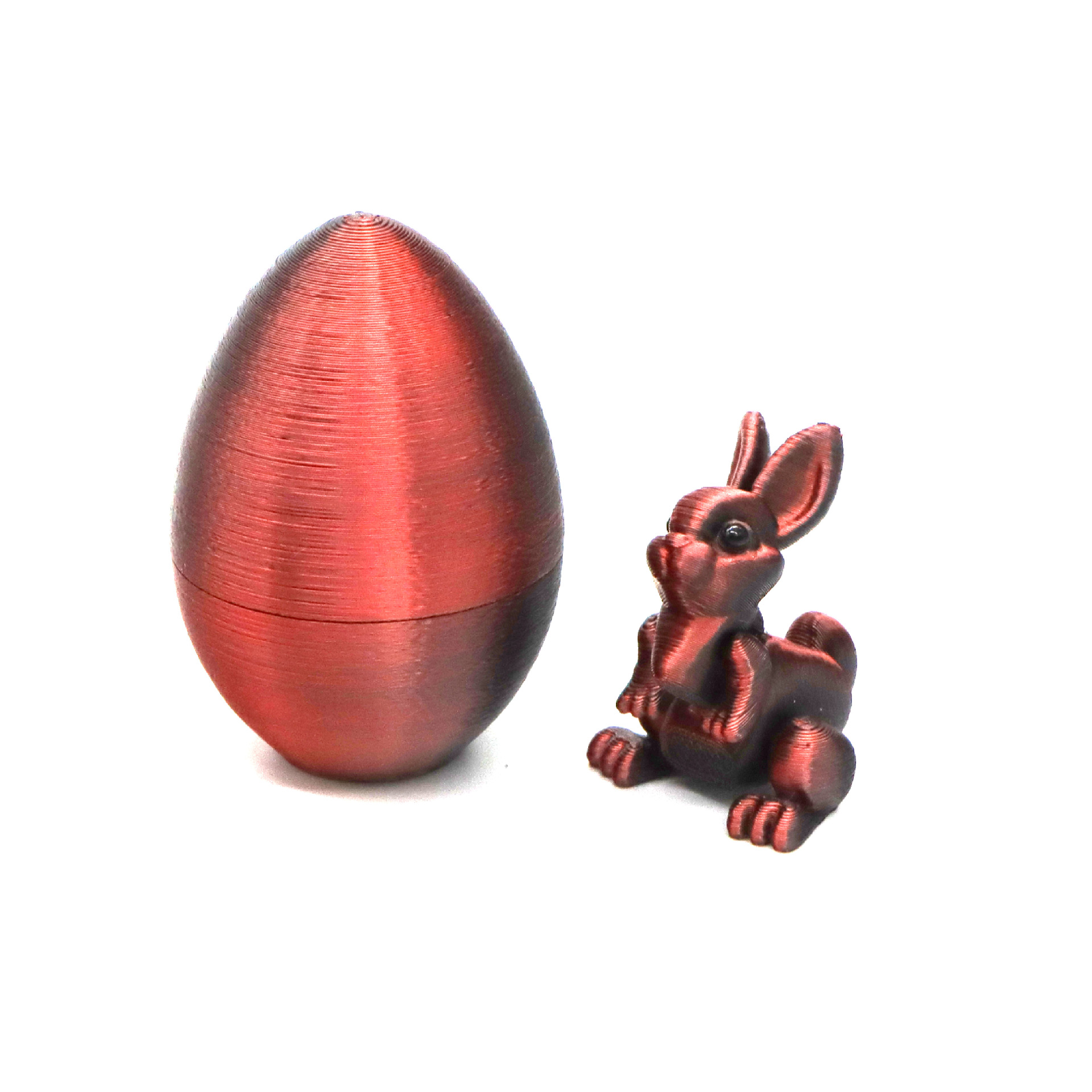 4cm hinge rabbit round egg-red-black gradient