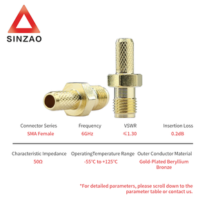 Wayiii SMA-C-<span class=keywords><strong>K</strong></span>-3 SMA-K5 Jack Vrouwelijke RF <span class=keywords><strong>Connector</strong></span> Compatibel met RG142/RG223 Kabels 6GHz Directe Fabriekslevering - Product Image 5