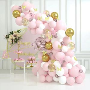 TS 140 pièces Latex <span class=keywords><strong>ballon</strong></span> guirlande arc Kit ensemble Macaron rose 18/12/10/5 pouces pour anniversaire bébé douche <span class=keywords><strong>mariage</strong></span> thème fêtes déco - Product Image 5