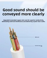 Nouveau combiné téléphonique filaire de type C à branchement direct, style rétro, avec écouteur filaire et annulation active du bruit (ANC)
