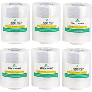 BOMEI PACK Stretch <b>Wrap</b> Film 5 In X 1000 Ft 80 Gauge <b>Pallet</b> Packaging Material Durable Self Adhering Plastic - Product Image 5