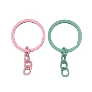 Accessoires de bijoux DIY Taodao, anneaux plats colorés peints par pulvérisation, porte-clés à quatre maillons, bonbons - Product Image 5