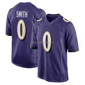 Groothandel Borduurwerk Baltimore Ravens American Football Jersey Paars # 8 Lamar-Jackson # 20 Ed Reed voetbaluniform - Product Image 5