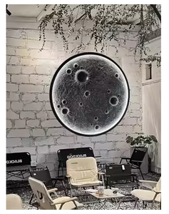 Lámpara de Pared con Forma de Luna, Modelo Cráter de Meteorito, Luz de Jardín para Patio de Villa, Lámpara de Pared Tridimensional con Forma de Luna, Decoración - Product Image 3