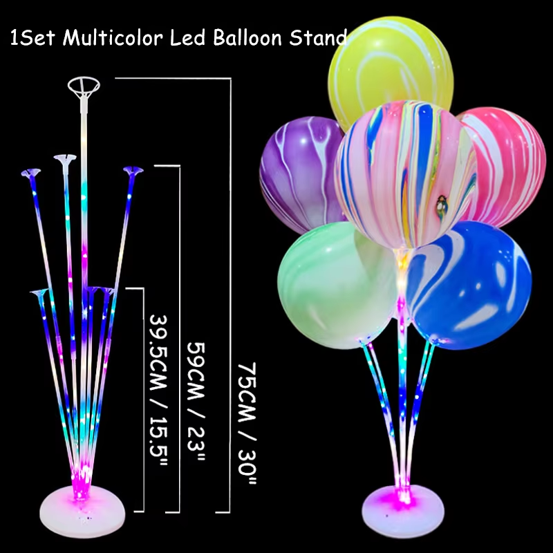 7 colors LEd balloon stand
