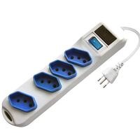Multiprise avec interrupteur marche/arrêt et fusible de protection, 4 prises, 10A 250V~
