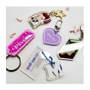 Wholesale Freely Make Your Own Custom LOGO Printed Acrylic Keychain Charms - Product Image 1