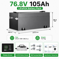 Chargeur de batterie au lithium 72V pour flotte de patrouille, pack de batteries 51.2V 65Ah 105Ah 150Ah pour voiturette de golf, tricycle électrique et véhicules de tourisme